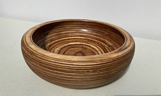 Handmade wood bowls just finished from a variety of species of trees